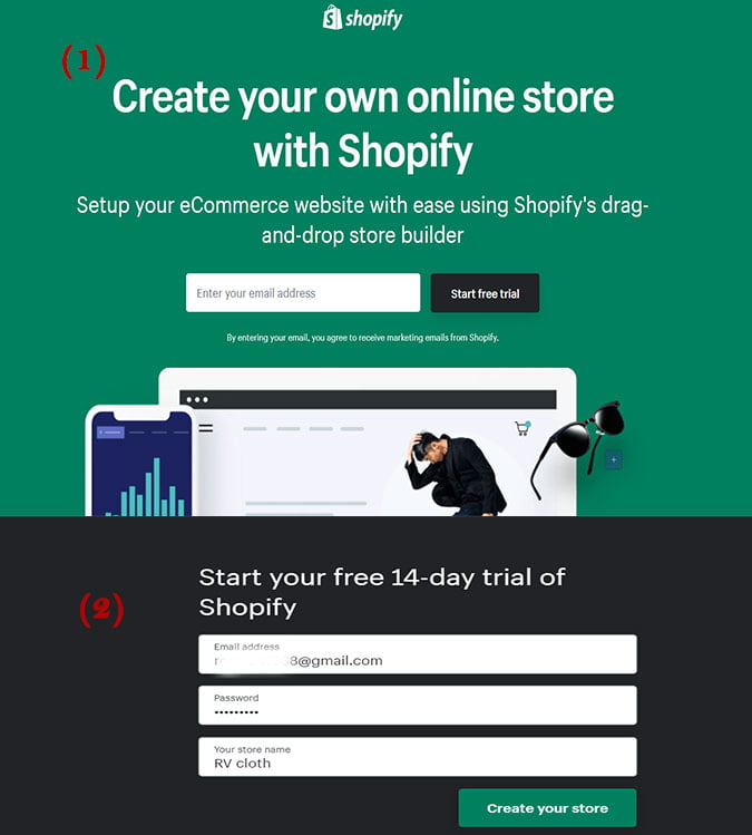 Shopify login