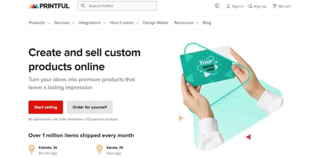 Printful: (Best for Print on Demand Dropshipping Company)
